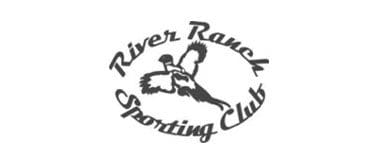 A black and white image of the river ranch sporting club.